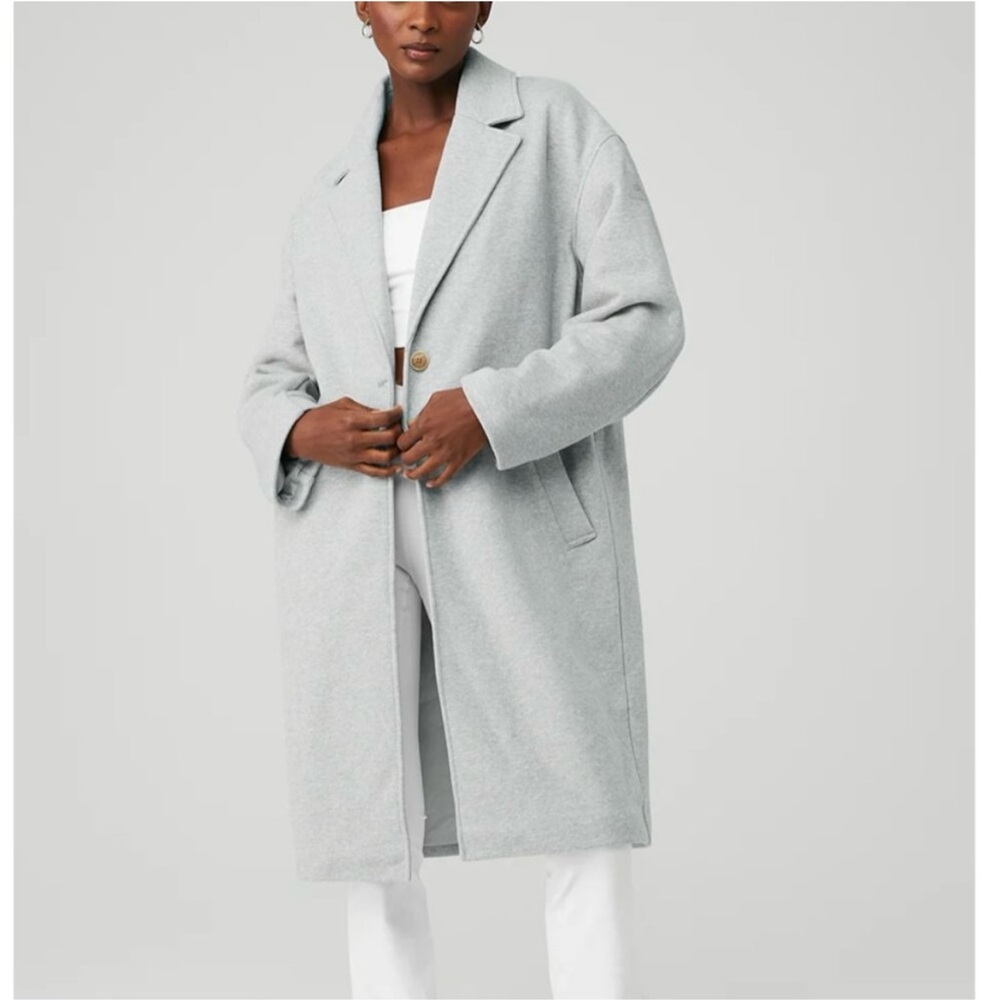 Alo Yoga Gray VIP Blazer Trench Coat